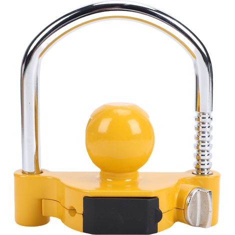 Antivols pour Attelage Universel Couleur Jaune – Sécurité Haute Performance pour Remorques et Camping-Cars – avec Câble de Sécurité Complet (1/5)