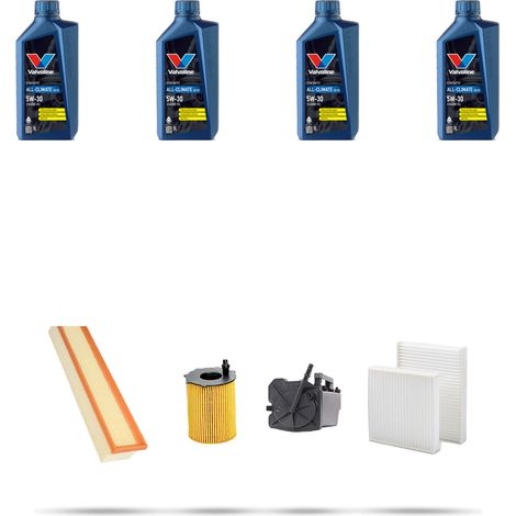 Kit tagliando 4 FILTRI e 4L OLIO compatibile con Peugeot 207 1.6 HDi 80kw dal 2006 (1/5)
