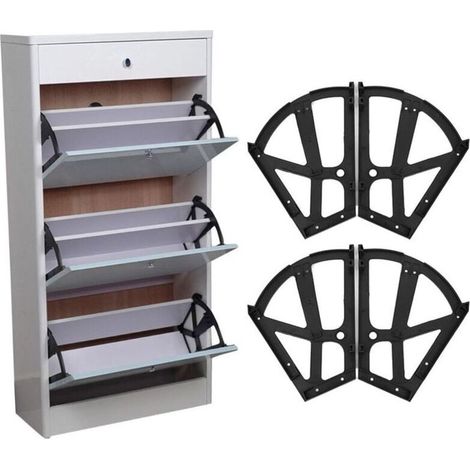 4 Pièces Chaussures charnières Tiroir Cabinet Charnières En Acier Inoxydable Raccords De Remplacement pour Cuisine Salon Armoire De Rangement Chaussures