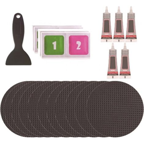 Kit de réparation pour trampoline, 10 patchs, en TPE, imperméables, pour trous et déchirures (1/5)