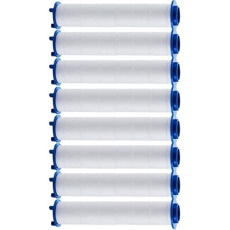 Filtre Anti-Calcaire pour Pommeau de Douche, Lot de 8 Cartouches Filtrantes 11,5 CM Cartouches de Filtration Remplaçables,Système (1/5)