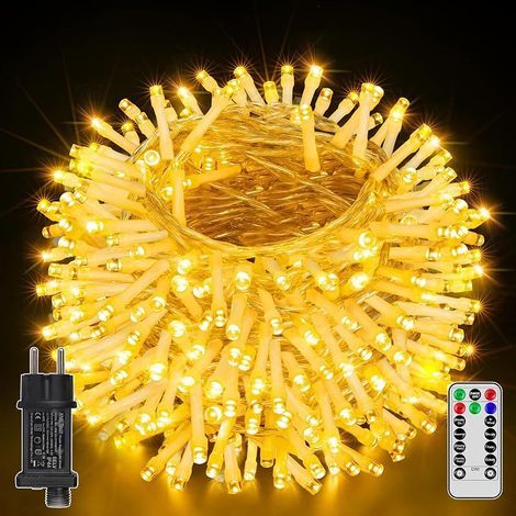 Guirlande lumineuse Exterieure 60 m, 600 LED, Télécommande, IP44 (1/5)