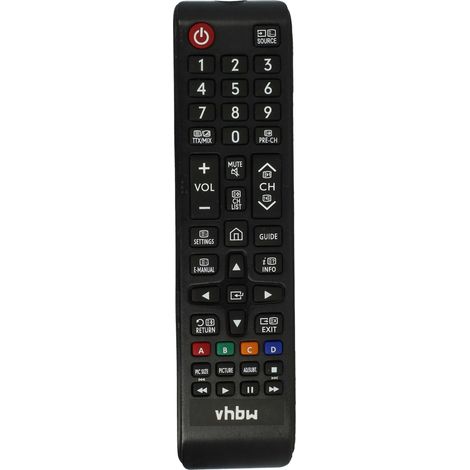 vhbw Replacement Remote Control compatible with Samsung UE65NU6025KXXC, UE65NU7179UXZG TV, Television