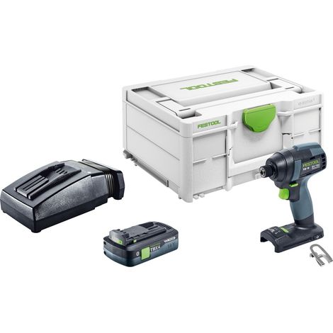 Avvitatore a impatto a batteria Festool TID 18-Basic 18 V 180 Nm 1/4" Brushless + 1x batteria 4,0 Ah + caricabatterie + Systainer