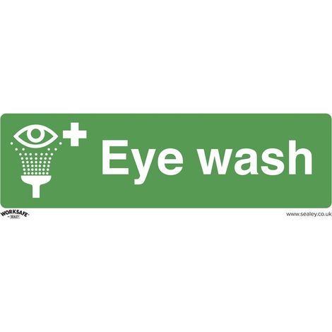 Sealey SS58V1 Worksafe Eye Wash Safety Sign - Self-Adhesive Vinyl (1/5)