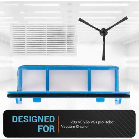 Repuestos para aspiradoras robot ILIFE V3, V3s, V5, V5s Pro, X5, V55 y V50: filtro HEPA y cepillos laterales. (1/5)