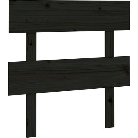 Maison Exclusive - Kopfteil Schwarz 103,5x3x81 cm Massivholz Kief