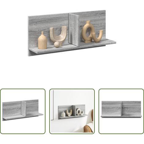 Holzwerkstoff - Wandschrank 70x16,5x30 cm Grau Sonoma Holzwerkstoff (1/5)