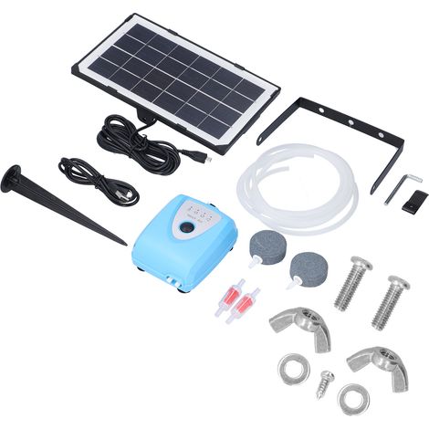 Aérateur solaire, pompe à eau silencieuse, pompe d'aération pour bassin AP008 3,5 W 3,0-4,25 V