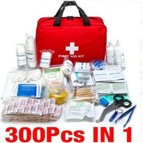 Trousse de Secours Complte 300 Pices Sac dUrgence pour Premiers Soins SOS (1/4)
