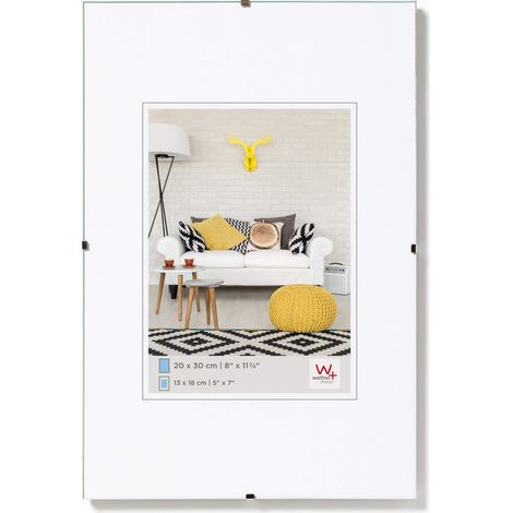 Cadre Photo Verre clair 30 x 30 cm sans Cadre Porte-Photo RB330K