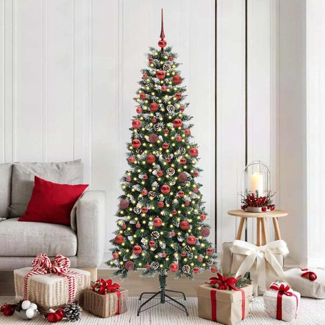Künstlicher Weihnachtsbaum mit 300 LEDs mit Ständer Grün 180 cm