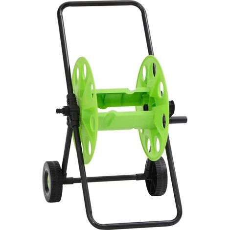 Chariot enrouleur vert pour tuyau de 60 m 1/2" acier (1/5)