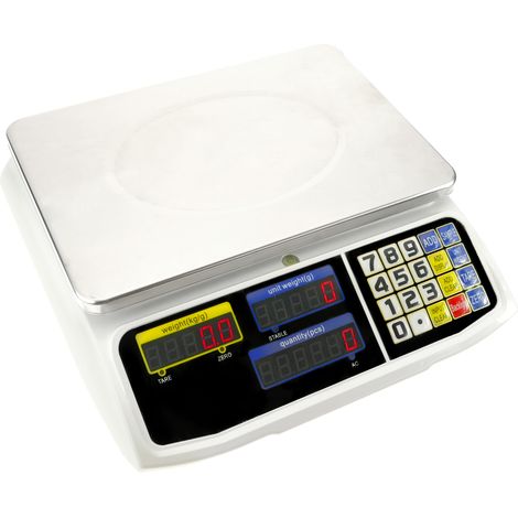 PrimeMatik - Balance de bureau avec plateau de 300x205 mm de 3 Kg pour les magasins (1/5)