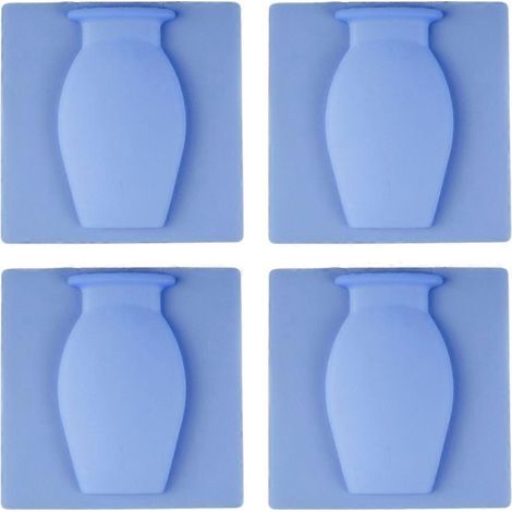 Magische Silikonvase, abnehmbare Silikonvase, geeignet zur Wandmontage mit Klebefläche im Eingangsbereich (blau). (1/5)