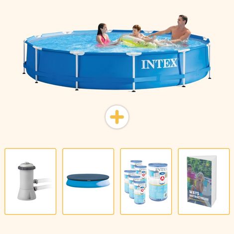 Intex Piscine Tubulaire Ronde - 366x76 cm - 5-pièces SCB111 (1/5)