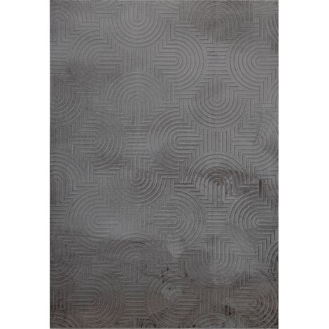 Tapis anthracite moderne doux et allergie friendly - 170 x 120 cm (1/4)