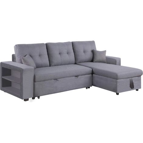 Rinconera convertible 4 plazas gris GLASGOW