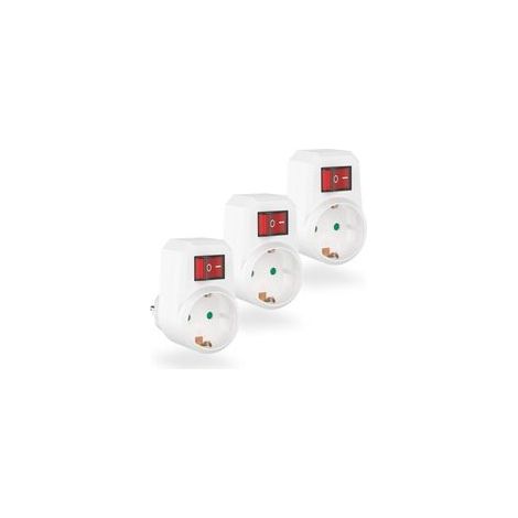 Adaptateur multiprise 3 prises avec interrupteur intégré – Prise électrique sécurisée avec disjoncteur automatique – Compatible avec les normes françaises (NF C 15-100) (1/5)