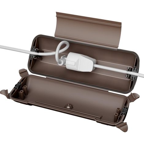 Boîte Électrique Étanche Boitier Etanche Electrique Exterieur IP44 (29x11x7,5cm) – Boîtier Extérieur pour Rallonges, Câbles, Décorations Vacances, Lumières Noël, Outils Électriques (1/5)