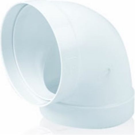 Codo ex/aire tubo redondo 90ºx120mm ign/aut pp bl sist 120 t