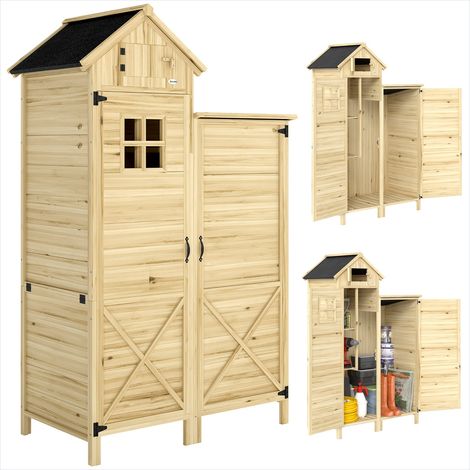 Chariot de jardin Armoire de jardin en bois 106 x 57 x 167 cm (1/5)