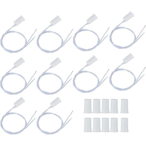 Jeffergarden Lot de 10 interrupteurs magnétiques de sécurité robustes pour alarme, interrupteurs à lames souples, 300 mA, sans alimentation externe, pour système d'alarme à domicile ou au bureau