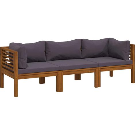 Maison Exclusive - Divano da Giardino 3 Posti con Cuscino Legno Massello di Acacia (1/5)
