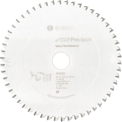 Bosch 2608642096 lame de scie circulaire 210 mm Cleanteq (1/5)