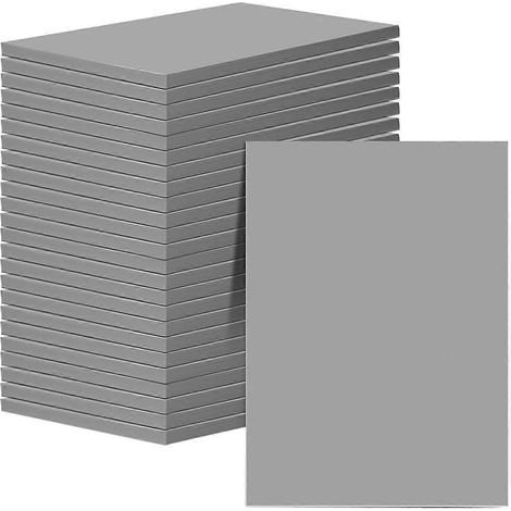 24 blocs de lino gris, tampons en caoutchouc souples pour la gravure (1/5)