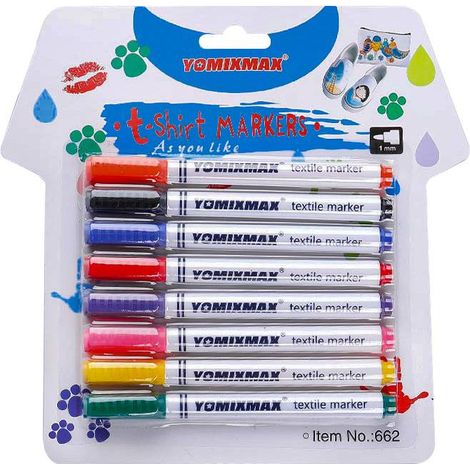 Feutres pour tissu, stylos pour dessiner sur tissu (t-shirts), vêtements à peindre, pigments textiles lavables et inaltérables, stylos pour graffiti DIY (1/5)