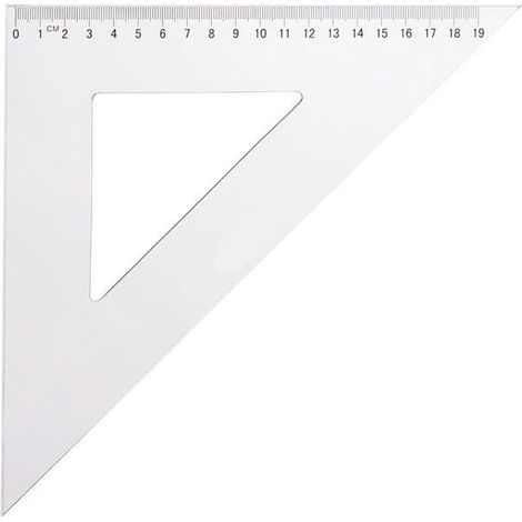 Equerre en plastique - Scolaire - 16 cm - Pour la géométrie - Ulmann