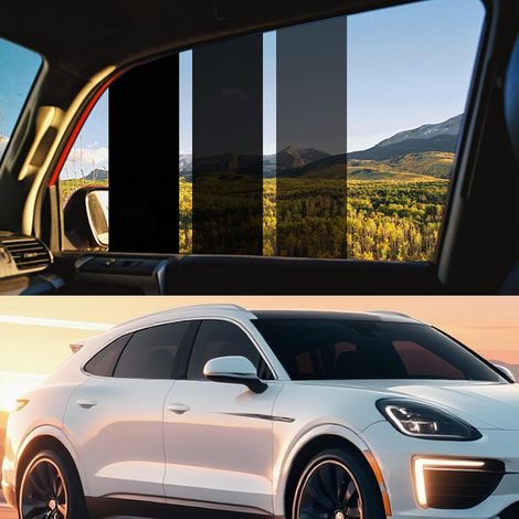 Film teinté pour fenêtre de voiture et de maison, autocollant, avec protection UV et IR, film de protection solaire contre la chaleur et l'éblouissement, film brise-vue anti-rayures pour voiture (1/5)