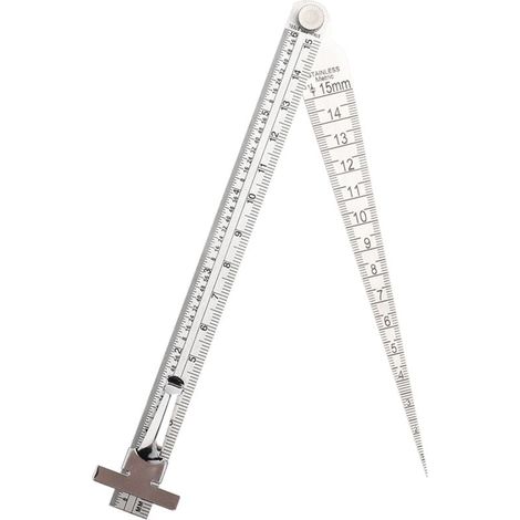 Stainless Steel Welding Taper Gap Gauge Depth Ruler Hole Inspection Tool MUMU