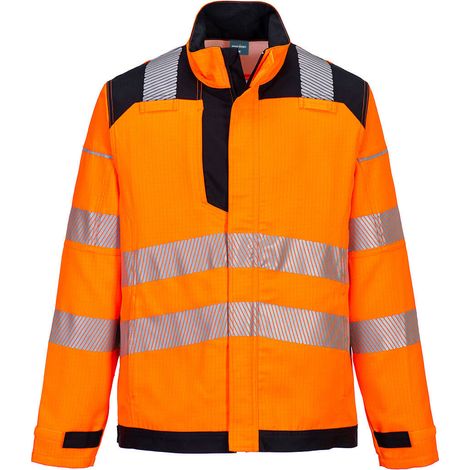 Chaqueta de trabajo Modaflame Pw3 Hv - Talla XS - Naranja/negro - Portwest
