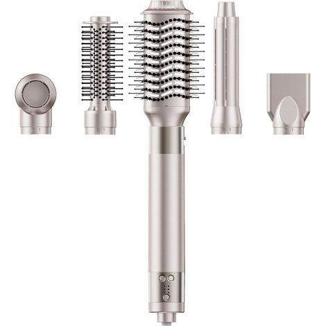 6-in-1 Haartrockner & Air Styler, [140.000 U/min] Hochgeschwindigkeits-Ionen-Haartrockner, schnelles Trocknen, mit automatischer Lockenwickler-, Volumen- und Glättfunktion (1/4)