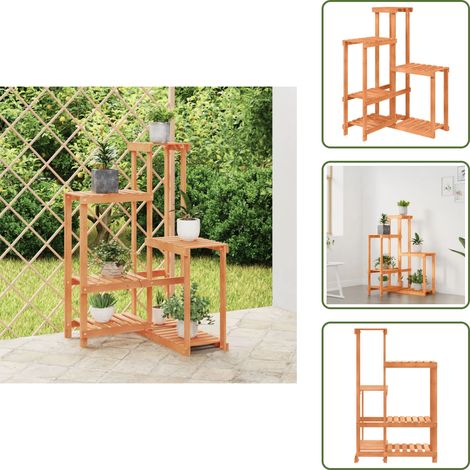 Support à fleurs 62,5x61,5x101,5 cm bois massif de sapin - Support Mural Plante - Rangement Plantes - Étagères Murales - Jardinière Murale - Déco Intérieur (1/5)