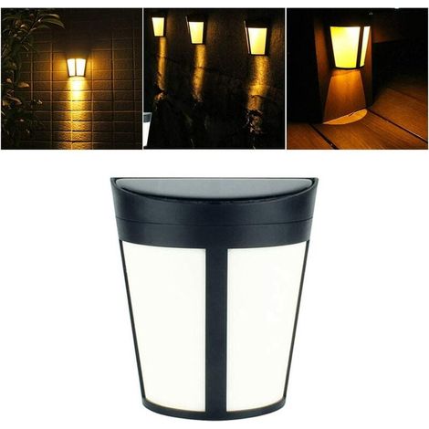 Lampe de jardin solaire à lumière chaude applique murale solaire 6LED lumière de jardin de jardin extérieur,pour l'intérieur et l'extérieur (1/5)