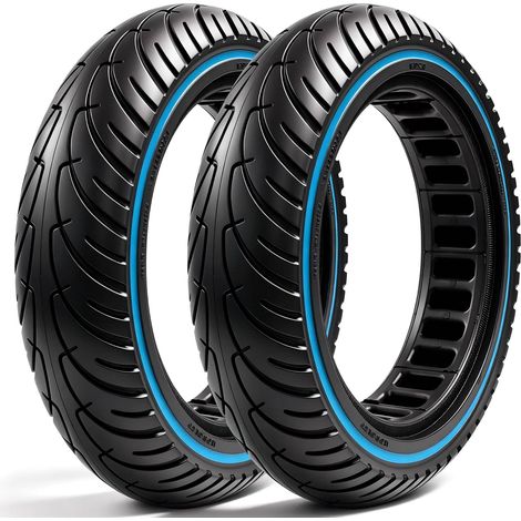 2 Pièce Pneu Plein Compatible avec 8,5 Pouces rottinette Electrique, 8 1/2 x 2 (50/75-6.1) Roues de Rechange, Pneu de Remplacement Solide 8,5x2 pour Xiaomi M365/ Mi Pro 2/3 Lite/Essential (1/5)