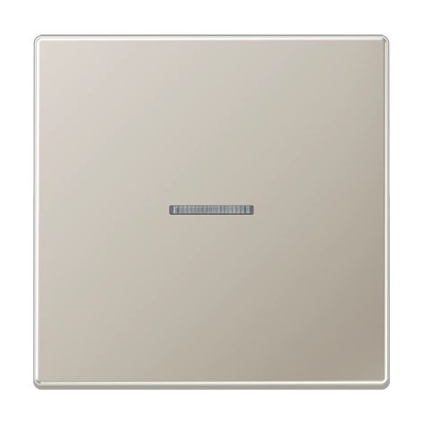 JUNG HOME Pulsador simple, con guía de luz, serie LS, acero inoxidable BT ES 17101