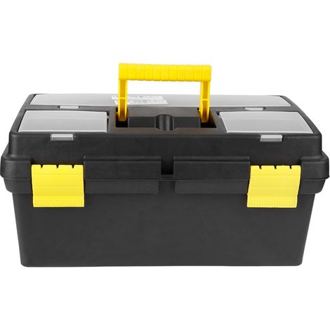 G-559-3 Grande boîte à outils en plastique moyenne boîte de rangement amovible verrouillable mallette à outils (1/5)