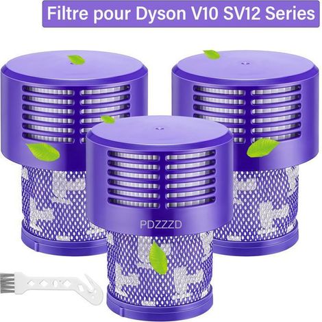 3 Pcs Filtre pour Dyson V10 SV12,Filtres pour Cyclone V10 SV12 Series Dyson Accessoire V10 Absolute/Animal/Total Clean Aspirateurs (1/4)