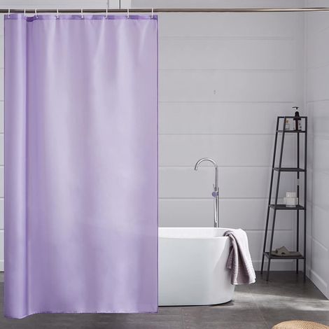 Duschvorhang Textil Lila 120x200cm - Anti-Schimmel, Wasserdicht, Waschbar (1/5)