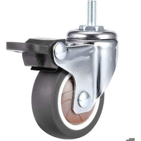 Pack de 4 roulettes pivotantes 25mm – Tige filetée M6×15 – Capacité 15kg par roulette – Pour meubles lourds et sols sensibles (1/5)