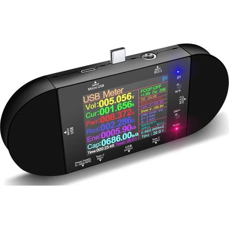 UD24 DC USB Typ-C Tester Digital Voltmeter Amperemeter Spannungsdetektor für HuaWei XiaoMi PD Schnellladung