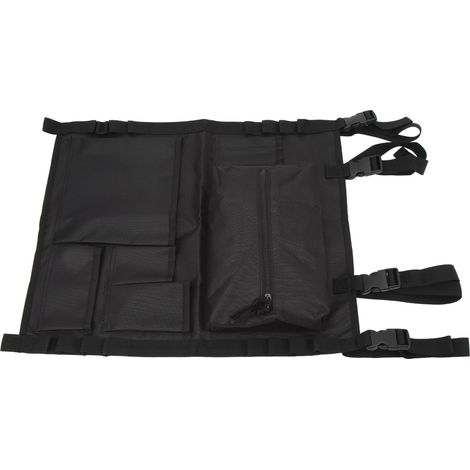 Organizer für den Vordersitz im Auto, schwarze Hängeaufbewahrungstasche für Polizei, Camping und andere Outdoor-Aktivitäten. (1/4)