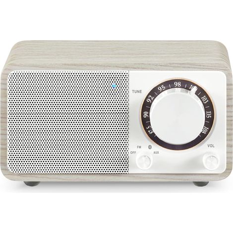 SANGEAN WR-7 PLUS ROBLE DE LUZ DE LUNA / RADIO CON MUEBLE DE MADERA FM / BLUETOOTH / AUX