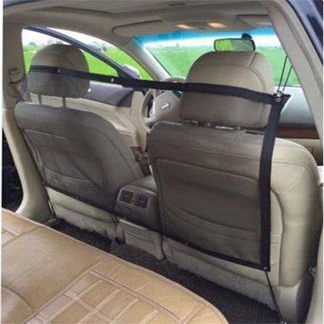 Filet de sécurité en maille pour chien, barrière de protection flexible pour animaux de compagnie, compatible avec les camions, SUV et autres véhicules. (1/2)
