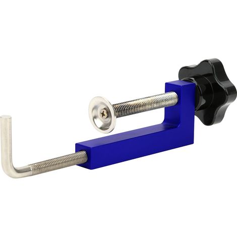 Serre-joints fixes pour le travail du bois, serre-joints en G réglables, outils manuels pour le secteur industriel (bleu)
