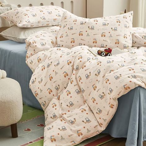 Parure de lit pour enfant en mousseline de coton 100 x 135 cm (1/5)
